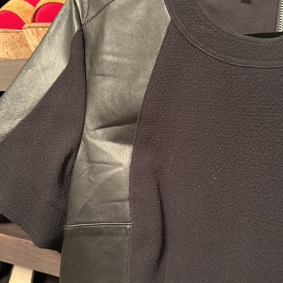 Rebecca Taylor black crepe and leather dress - Picture 7 of 17